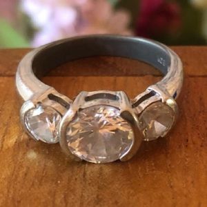 Silpada Hostess Only Sterling Silver Bezel-Set Cubic Zirconia Ring R1171…